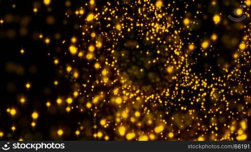 golden glitter texture christmas background. 3d rendering. golden glitter texture christmas background