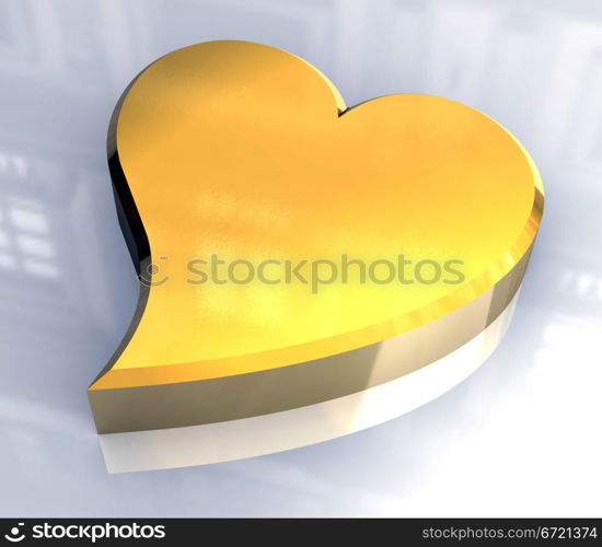 golden heart (3D made)