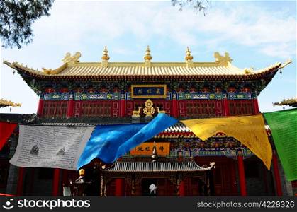 Golden historic Tibetan lamasery