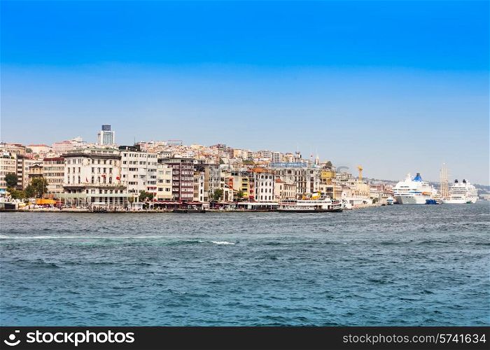 Golden Horn and Bosphorus in Istanbul, Turkey