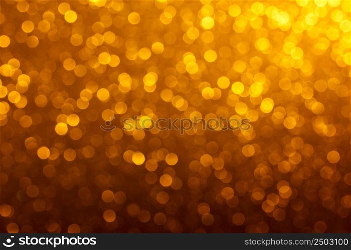 Golden lights bokeh background