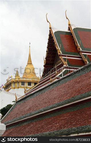 Golden mount and Wat Saket Ratcha Wora Maha Wihan, Bangkok, Thailand