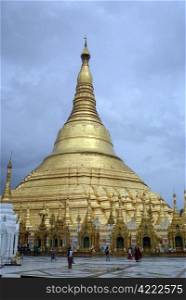 Golden pagoda Shwedagon in Yangon, Myanmar