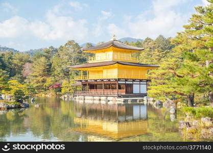 Golden Pavilion Kinkakuji Temple in Kyoto Japan