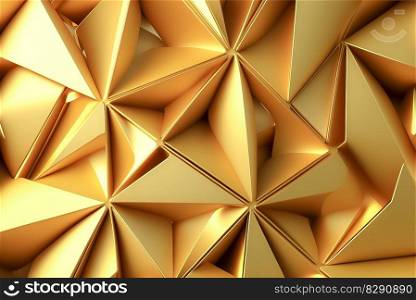 Golden Polygonal Luxury A Regal Background. Golden Polygonal Luxury A Regal Background AI Generated