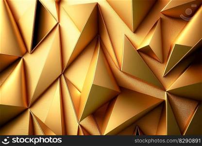 Golden Polygonal Luxury A Regal Background. Golden Polygonal Luxury A Regal Background AI Generated
