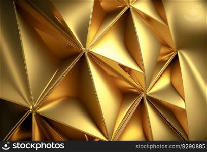 Golden Polygonal Royalty A Luxurious Background. Golden Polygonal Royalty A Luxurious Background AI Generated