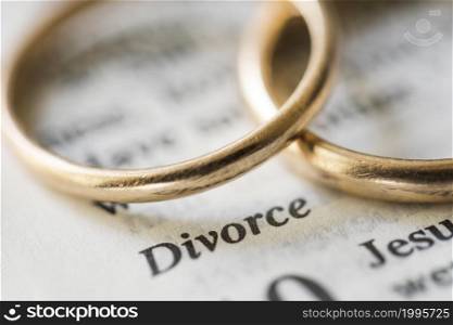 golden rings divorce concept