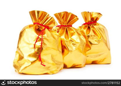 Golden sacks full of something good