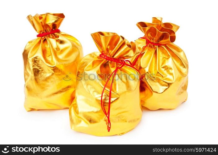 Golden sacks full of something good