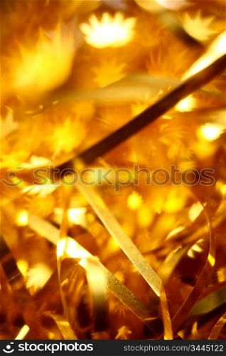 golden stars holiday background close up