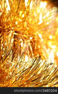 golden stars holiday background macro close up