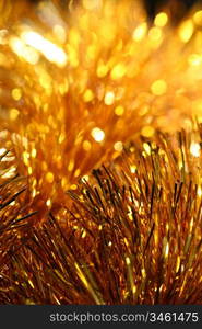 golden stars holiday background macro close up