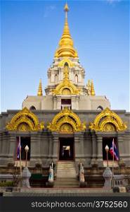 Golden stupa at Doi Mae Salong, Thailand.