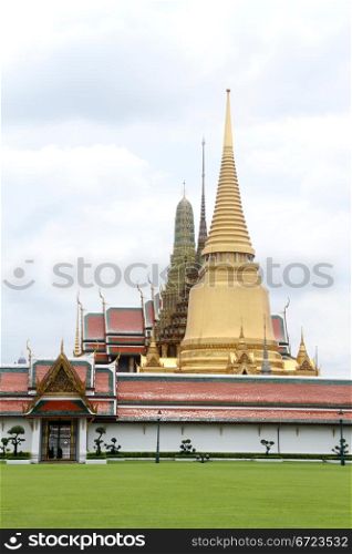 Golden stupa in Grand palace, Bangkok, Thailand