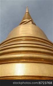 Golden stupa in Wat Bowonniwet, Bangkok, Thailand
