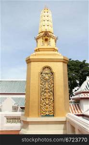 Golden stupa in Wat Bowonniwet, Bangkok, Thailand