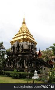 Golden stupa in Wat Chiang Man, Chiang Mai, Thailand
