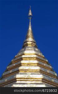 Golden stupa in Wat Phra That Doi Suthep, Chiang Mai, Thailand