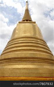 Golden stupa on the Golden mount in Bangkok, Thailand