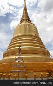 Golden stupa on the Golden mount in Bangkok, Thailand