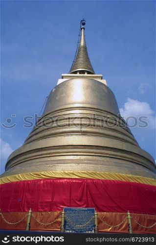 Golden stupa on the top of Golden mount in Bangkok, Thailand