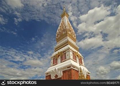 golden stupa, the buddhist religious monument