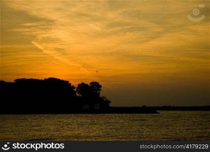golden sunset at Black Sea Bulgaria