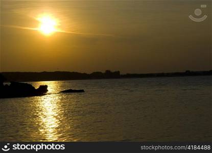 golden sunset at Black Sea, Bulgaria
