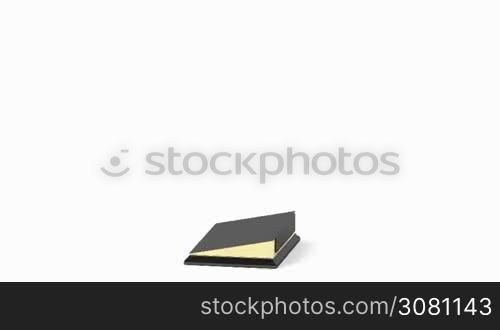 Golden table tennis trophy on white background