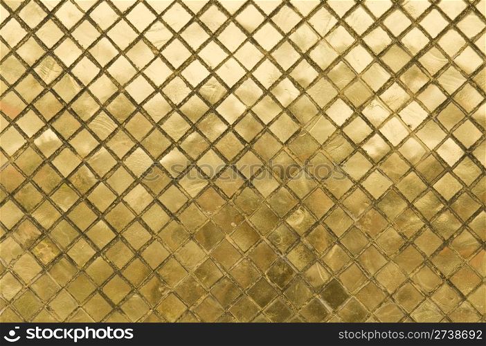 Golden wall in Grand Palace, Bangkok, Thailand