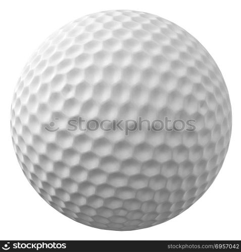 Golf Ball. Digitally rendered illustration of a golf ball on white background.