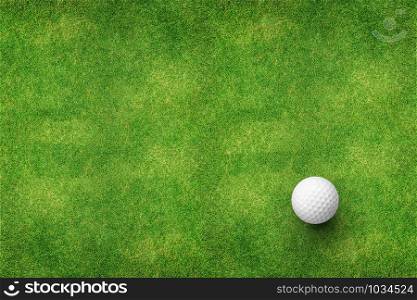 golf ball on grass top view