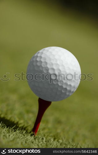 Golf ball on tee