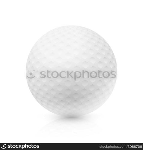 Golf ball vector illustration isolated on white background.. Golf ball vector illustration isolated on white background