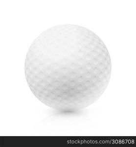 Golf ball vector illustration isolated on white background.. Golf ball vector illustration isolated on white background