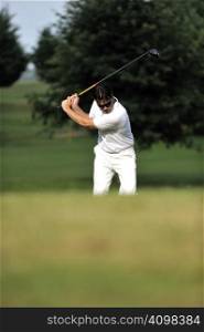 Golf man playing golf