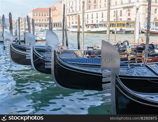 Gondola on the canals of Venice