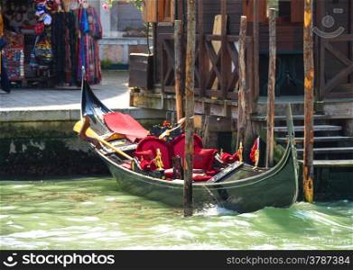 Gondola Service on the canal in Venice, Italy