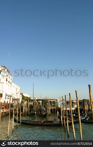 Gondolas, Venice, Italy.