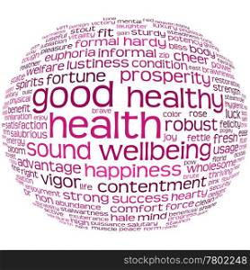 good health and wellbeing tag or word cloud