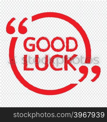 GOOD LUCK Lettering Illustration design