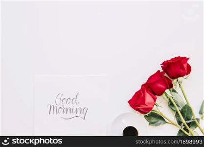good morning concept with roses. Resolution and high quality beautiful photo. good morning concept with roses. High quality beautiful photo concept