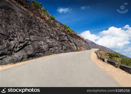 Good road in the mountains, Munnar, India