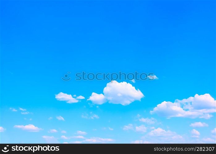 Good weather - Blue sky with white clouds - background with space for your own text