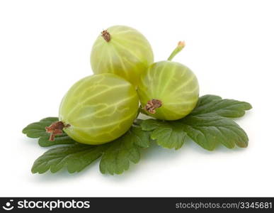 Gooseberries isolated on white background