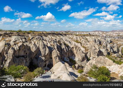 Goreme - open air museum, Cappadocia, Turkey in a beautiful summer day