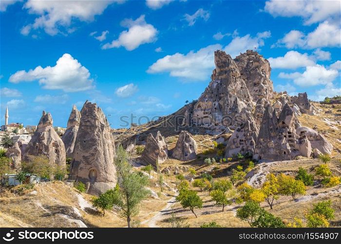 Goreme - open air museum, Cappadocia, Turkey in a beautiful summer day