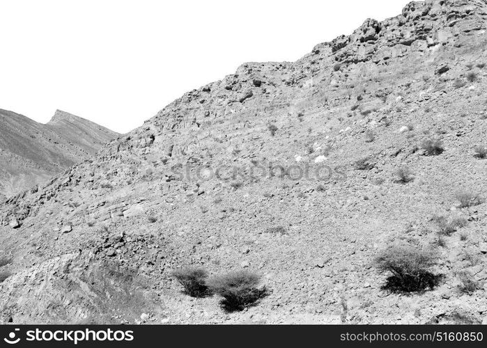 gorge and canyon the deep cloudy sky in oman the old mountain