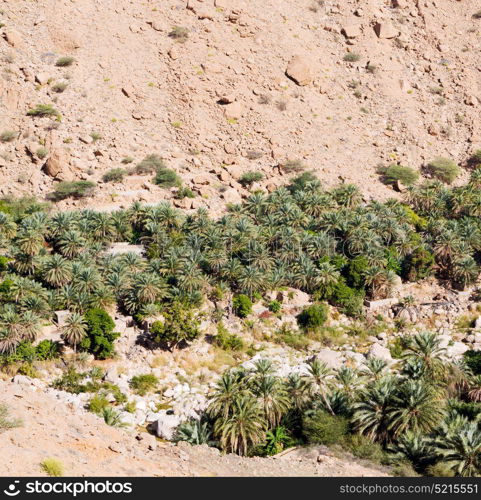 gorge and canyon the deep cloudy sky in oman the old mountain